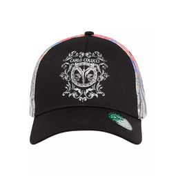 Carlo Colucci Basecap Black-Multi with 3D Rubber Print