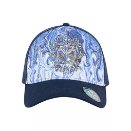 Carlo Colucci Truckercap Navy-Multi with Allover Print