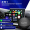 CarMe CarPlay AI Box - Installeer Elke App op je Autoscherm - Youtube & Netflix - Upgrade CarPlay en Android Auto - CarPlay Dongle - Android Auto Dongle - Nieuwste Model 2024 - Zwart