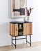 CARNEY - Dressoir - Lichthout/Zwart - MDF