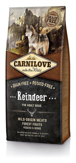 Carnilove Adult granenvrij hondenvoer Rendier 12kg met 70% vlees!