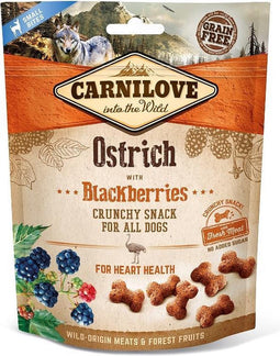 Carnilove Crunchy hondensnack Ostrich with Blackberries 200 gram - - Hondensnack