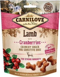 Carnilove crunchy snack lam - cranberries - Hondensnacks - lam en veenbessen - sintcadeaus voor huisdieren - hondensnacks lam