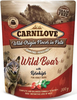 Carnilove Dog Pouch Pate Wild Boar with Rosehips 300 gram - - Honden droogvoer