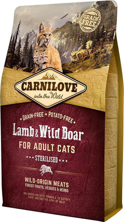 Carnilove granenvrij Lam & Wild Zwijn Sterilised 6kg