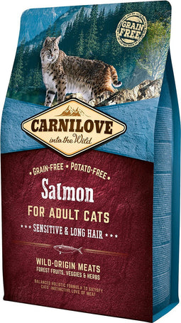 Carnilove granenvrij Zalm Sensitive & Long Hair 6kg
