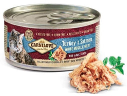 Carnilove Kat Multipack 12 x 100 gram Adult Kalkoen/Zalm