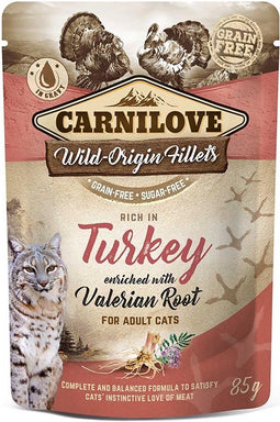 Carnilove - Natvoer - Voor Volwassen Kat - Kalkoen met Valeriaan - 85 GR - 1ST