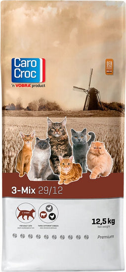 Carocroc Kattenvoer 3-Mix 29/12 12,5 kg - Kat