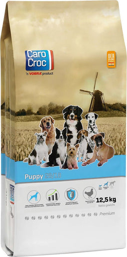 Carocroc Puppy Gevogelte&Rijst&Lijnzaad - Hondenvoer - 12.5 kg