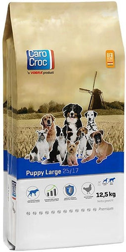 Carocroc Puppy Large Gevogelte&Vlees&Rijst - Hondenvoer - 12.5 kg