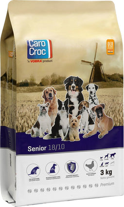Carocroc Senior Silver 18/10 - Hondenvoer - 3 kg