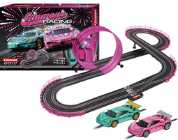 Carrera GO!!! Glamour Racing - Meiden Power Racing - GT Roze vs. GT Turquoise - Racebaan 4,9m Racebaan