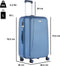 CarryOn Skyhopper Grote Reiskoffer 78cm - Koffer 85 Ltr met TSA-slot en OKOBAN - Blauw