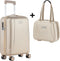 CarryOn Skyhopper Handbagage en Beautycase - 55cm TSA Trolley en Make-up koffer - Champagne