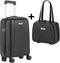 CarryOn Skyhopper Handbagage en Beautycase - 55cm TSA Trolley en Make-up koffer - Zwart