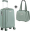 CarryOn Skyhopper Handbagage en Beautycase - 55cm TSA Trolley en Make-up koffer - Olijf