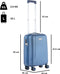 CarryOn Skyhopper Handbagage Koffer 55cm – 32 Ltr Trolley met TSA-slot - Blauw