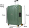 CarryOn Steward TSA Reiskoffer vaste sluiting 100 liter - Grote koffer 75cm met kliksloten - Groen