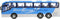 Cars & Trucks Reisbus Blauw Frictie, 32cm