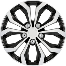 Cartrend 75568 wieldoppen set van 4 Daytona zwart/zilver 15 inch