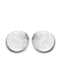 Casa Jewelry Oorknoppen Rondje Hol Satin - Zilver