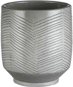 Casa Vivante dafni ronde bloempot grijs maat in cm: 19 x 18