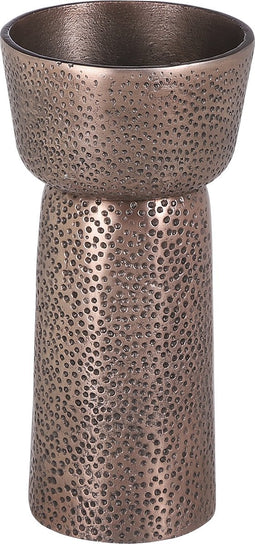 Casa Vivante Dakar Kandelaar - H22 x Ø11 cm - Aluminium - Antiek Koper