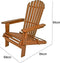 Casaria Adirondack Tuinstoel 1 Stuks - Acacia Hout - Inklapbaar
