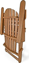 Casaria Adirondack Tuinstoel 1 Stuks - Acacia Hout - Inklapbaar