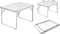 Casaria - Aluminium Inklapbare Tuintafel - Campingtafel - 80x60x68 cm