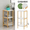 Casaria Badkamermeubel - Bamboe - 3 planken - 80 x 34 x 33cm - Wit