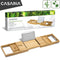 Casaria - Badplank – Uitschuifbaar – 75 tot 109cm – Bamboe - Antislip