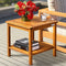 Casaria Bijzettafel Acaciahout - 45x45x45cm – met 2 Planken Bruin