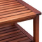 Casaria Bijzettafel Acaciahout - 45x45x45cm – met 2 Planken Bruin