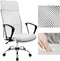 Casaria Bureaustoel met mesh wit