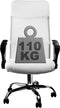 Casaria Bureaustoel met mesh wit