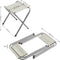 Casaria Campingbank 5 stuks wit aluminium opvouwbaar