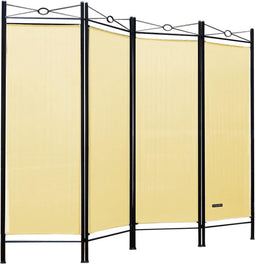 Casaria kamerscherm - Creme - 180 x163cm - Polyester