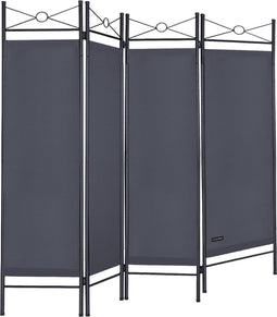 Casaria Kamerscherm Lucca - 180x160cm Inklapbaar - Antraciet