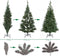 Casaria Kunstkerstboom – 140cm Kerstverlichting 200 LEDS - Groen