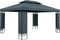 Casaria Paviljoen Elda 3x4 - UV-bescherming 50+ Zijpanelen - Antraciet