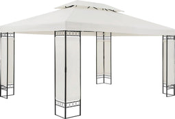 Casaria Paviljoen Elda 3x4m - UV-bescherming 50+/Zijpanelen - Crème