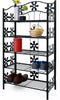 Casaria Plantenrek Etagere – 5 Planken Metaal 112x30x60 cm – Zwart