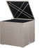 Casaria Polyrattan Kussenbox - 318 L met Deksel - 75x75x70cm Beige