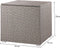 Casaria Polyrattan Kussenbox - 318 L met Deksel - 75x75x70cm Beige