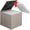 Casaria Polyrattan Kussenbox - 318 L met Deksel - 75x75x70cm Beige