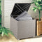 Casaria Polyrattan Kussenbox - 318 L met Deksel - 75x75x70cm Beige