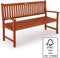 Casaria Tuinbank Maxima - 3-zits 152 cm FSC®-Gecertificeerd – Bruin