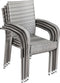 Casaria Tuinstoelen Set van 4 – Stapelbaar 90x56x60cm – Grijs